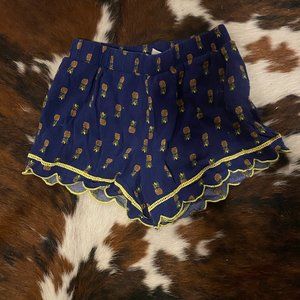 BLUE RAIN SHORTS - NAVY PINEAPPLE PRINT